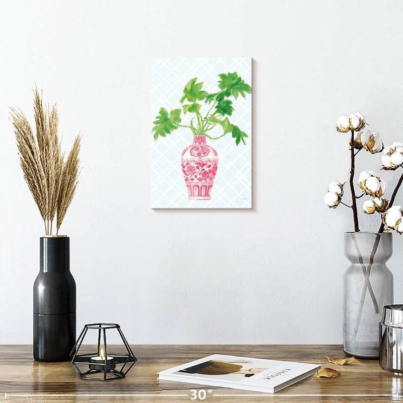 Palmier Harnek - chinois chinois II - rose, H 12 po x l 8 po