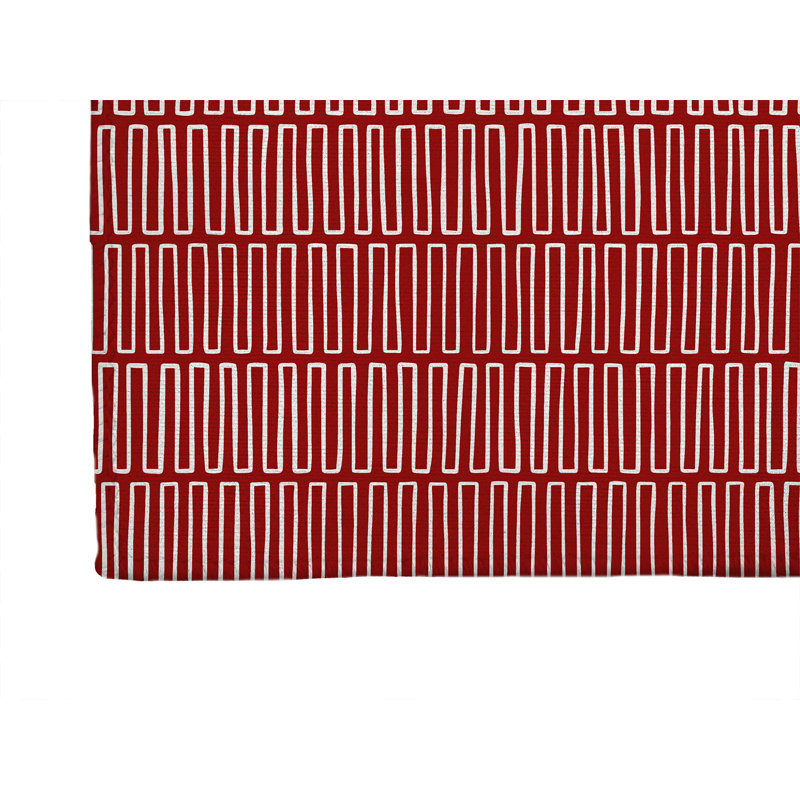 Tapis de cuisine Block Maze, Rectangle 4pi x 6 pi, Rouge canneberge