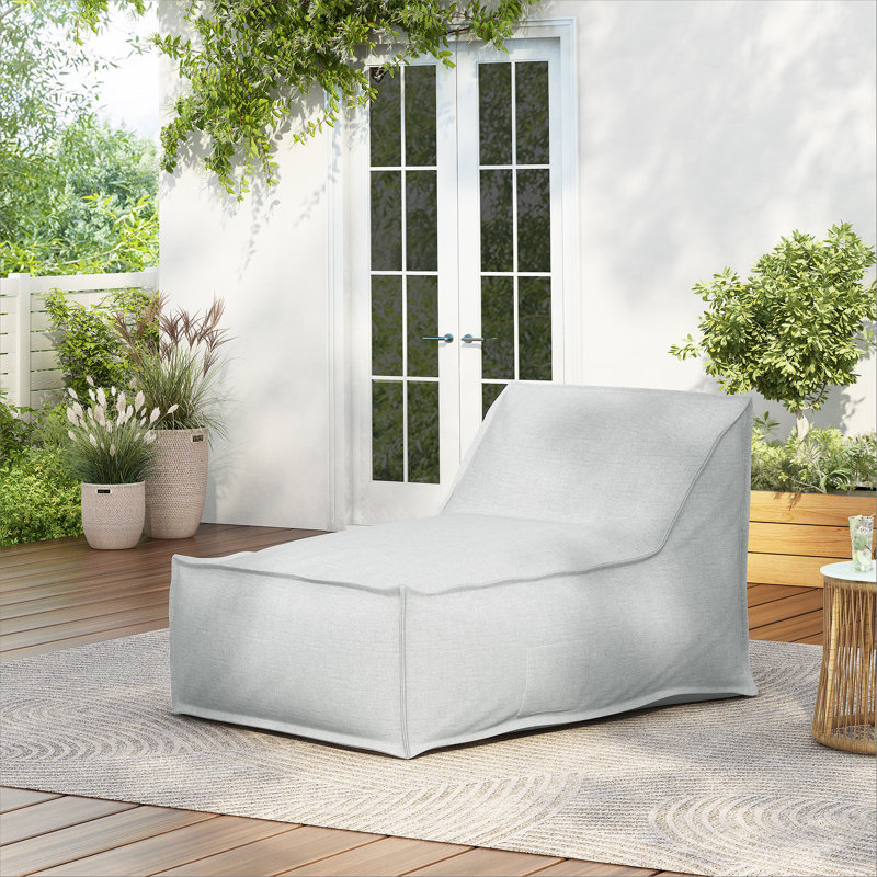 Fauteuil à billes d'extérieur, gris clair