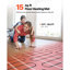 Système de tapis de plancher chauffant auto-adhésif de 15 pieds carrés, système de plancher chauffant électrique radiant 120 V, avec thermostat et alarme à contrôle intelligent, installation facile pour les carreaux, la pierre, le vinyle-126496176