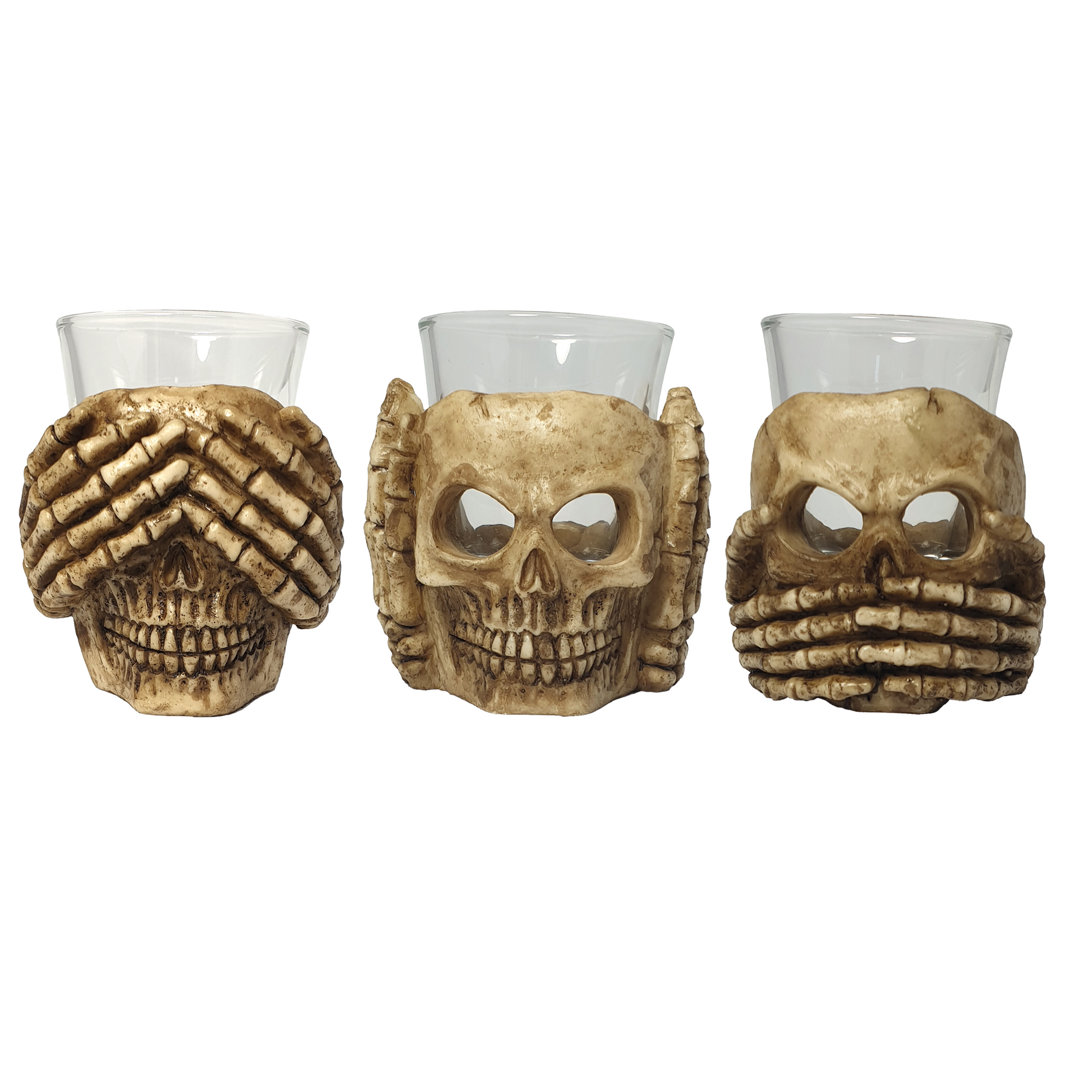 Bar Bespoke Drink No Evil Shot Glasses
