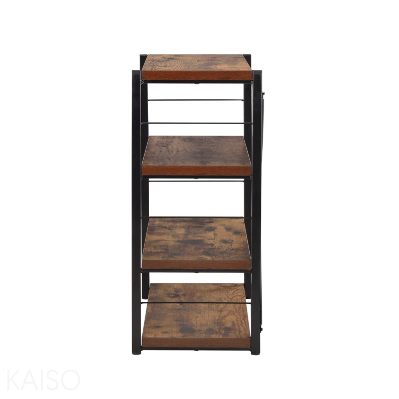 Oak & Black Finish Bookshelf