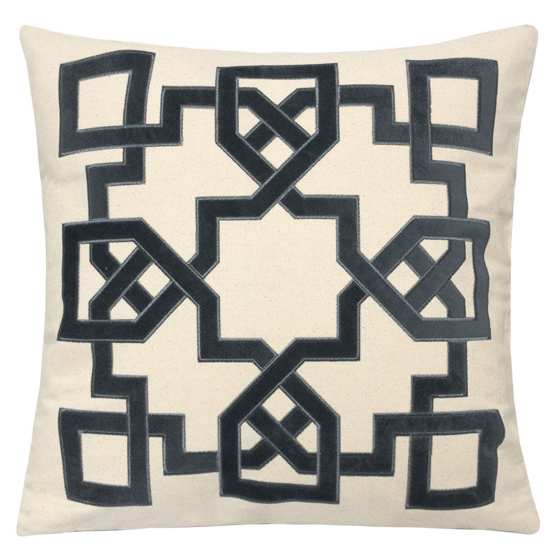  Square Pillow Cover & Insert, Gray