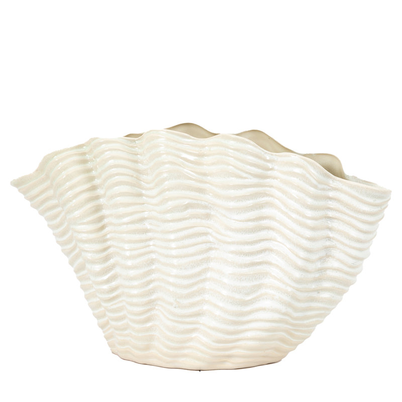Scribner Stoneware Table Vase, 22.5cm H x 37cm W x 16.5cm D