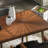Brown Rectangular Solid with Iron Dining Table For Dining Room/Kitchen-679395297