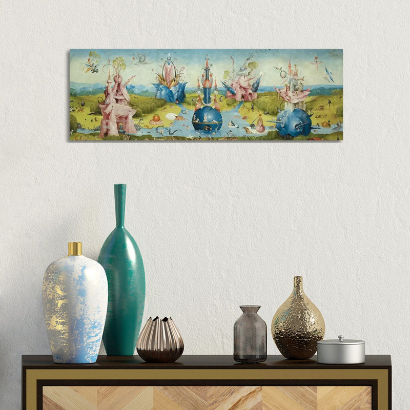 Top Of Central Panel From The Garden Of Earthly Delights II - Wrapped Canvas Panoramic Print