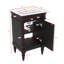 Meuble-lavabo contemporain de 18 po avec lavabo, meuble de rangement avec porte, unité de salle de bain compacte autoportante, meuble-lavabo simple avec tablette réglable-873312392