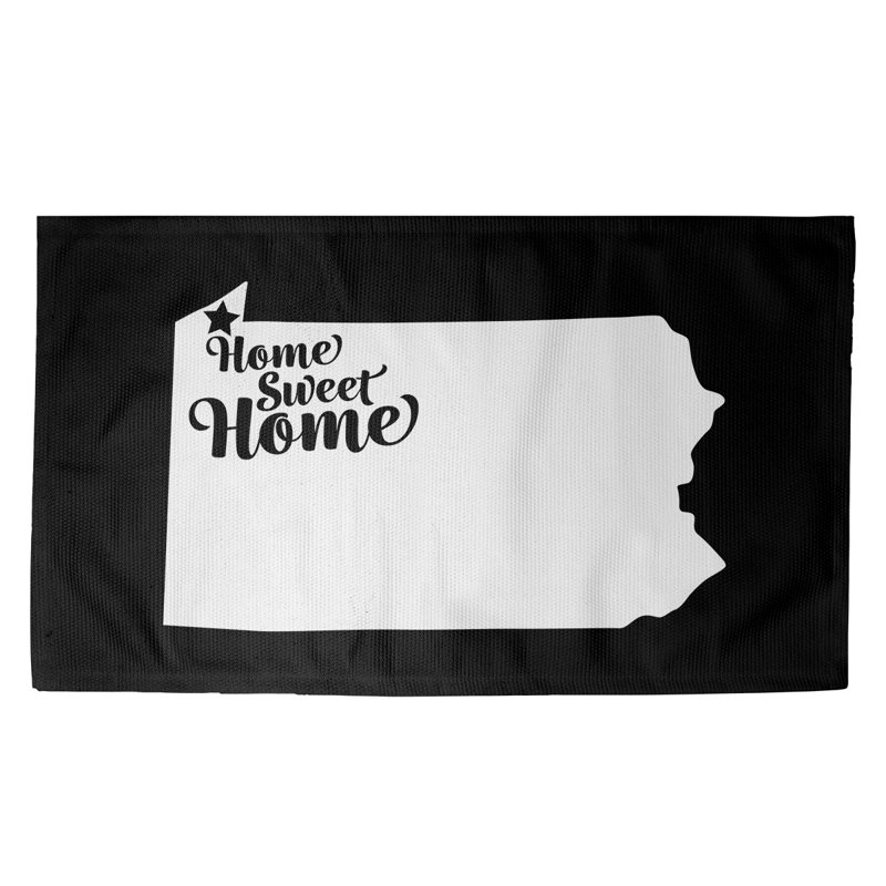 Tapis de zone noire erie home, Rectangle 5 pi x 7 pi