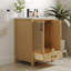 Meuble-lavabo simple 24 po avec plateau en céramique, portes à fermeture en douceur et tiroir-121985607