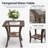 3 Piece Wicker Outdoor Furniture Set With 6-inch Comfy Cushions, High Back Patio Furniture Set With Swivel Rocking Chairs And Side Table-921694211-921694210