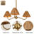 3-Light Adjustable Cone Pendant – Hand-Wrapped Paper Shades, Brass-Copper Finish, Sloped-Ceiling Ready, 22–29" Drop.