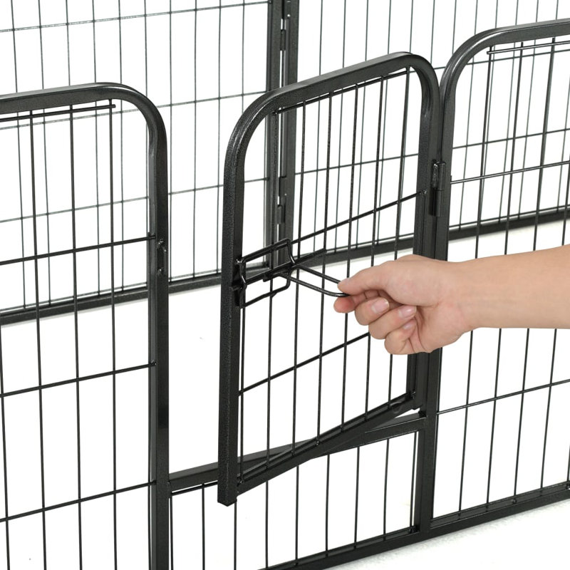 Carlson 100cm H Panel Metal Exercise Pen With Door, 60cm H x 80cm W