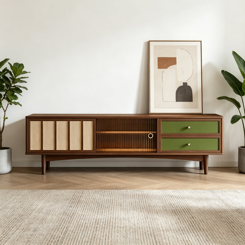 Meuble télé Creative Minimalist, H 22,83 po x L 78,74 po x l 15,75 po