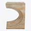 Table d'appoint arquée moderne avec finition faux travertin
