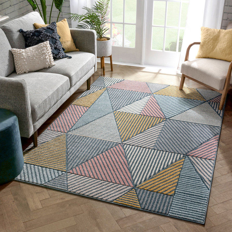 Ruby Geometric Area Rug, Rectangle 160 x 220cm