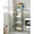 Everlene Bookshelf, Book Shelf, Industrial Bookcase with 2 Hooks, Coner Shelf Storage Organizer for Home Office, Living Room, Bedroom, Kitchen-1194000911-1185652452
