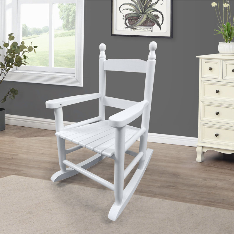 Chaise berçante blanche pour enfants - Intérieur ou extérieur - Convient aux enfants - Durable