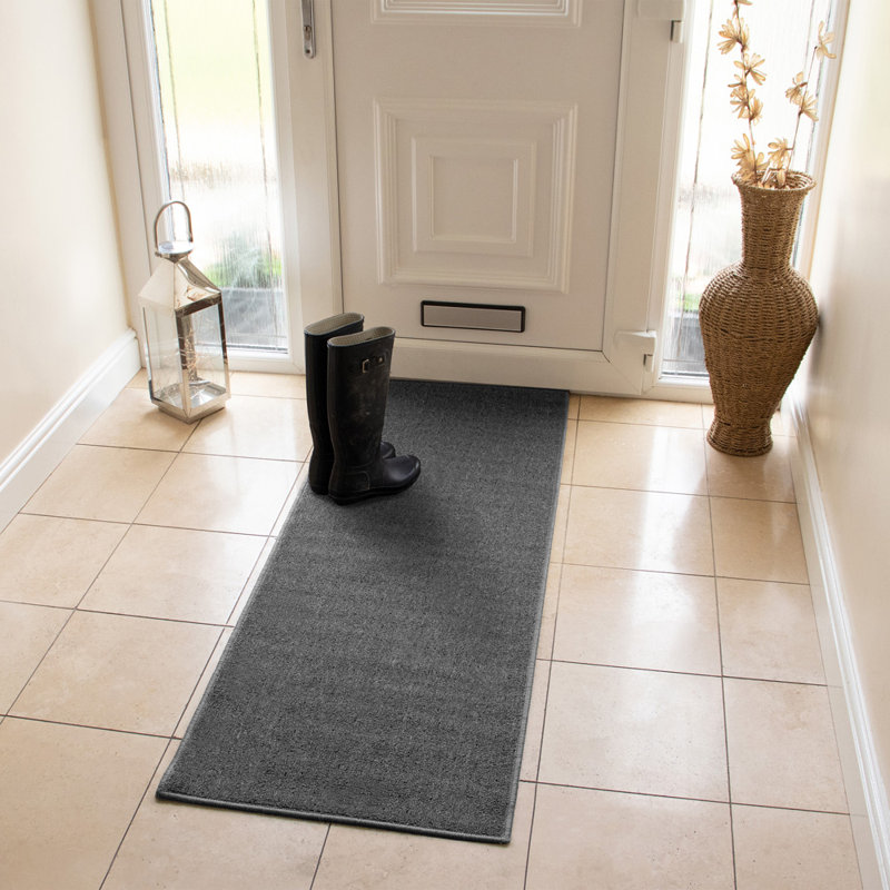 Non-Slip Indoor Doormat, Rectangle W57 x L150 cm, Grey