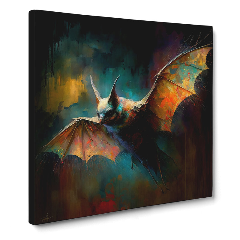 Bat Impressionism - No Frame Print, 35cm H x 35cm W x 3cm D