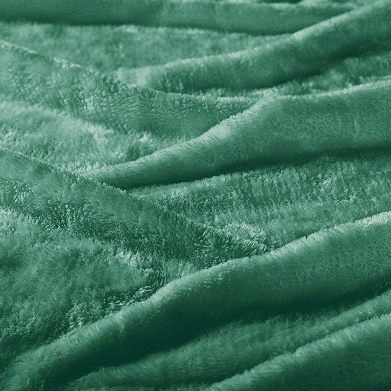 Couverture en molleton réversible toutes saisons de couleur unie et de qualité supérieure, Evergreen, Double/Grand