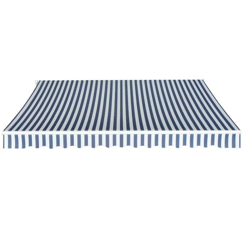 Dakota Fields 3.5cm W x 2.5cm D Blue/White Cover Retractable Patio Awning