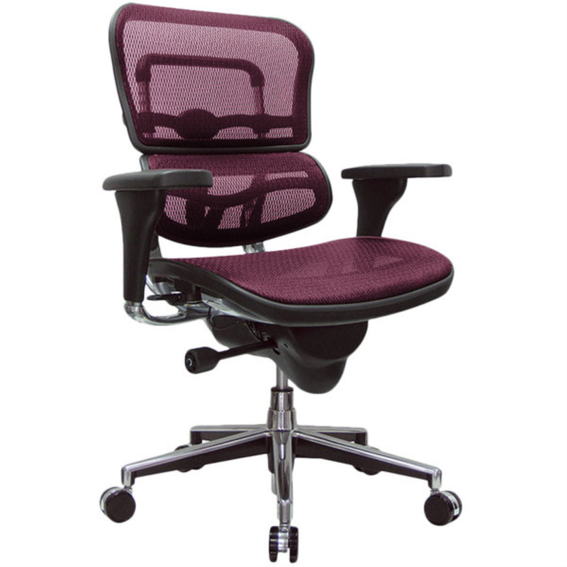Chaise de bureau réglable, Rouge prune