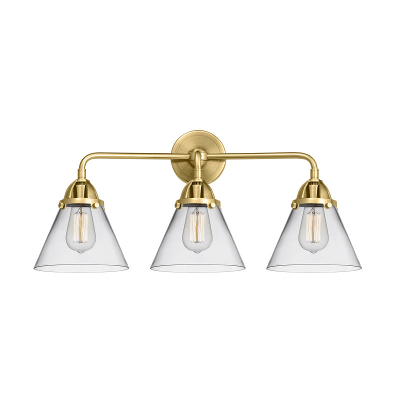 Shauna 3 - Light Vanity Light, LED, Clear, Satin Gold