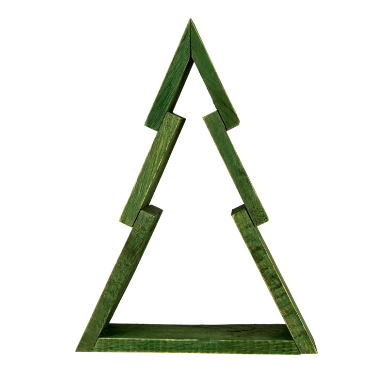 Présentoir de table en bois vert 9,5 "