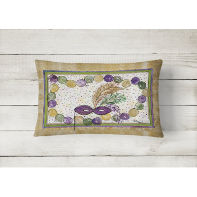 Mardi Gras Outdoor Reversible Throw Pillow