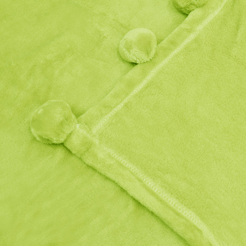  Couverture en molleton flanelle, L 50 po x L 60 po, Vert oasis