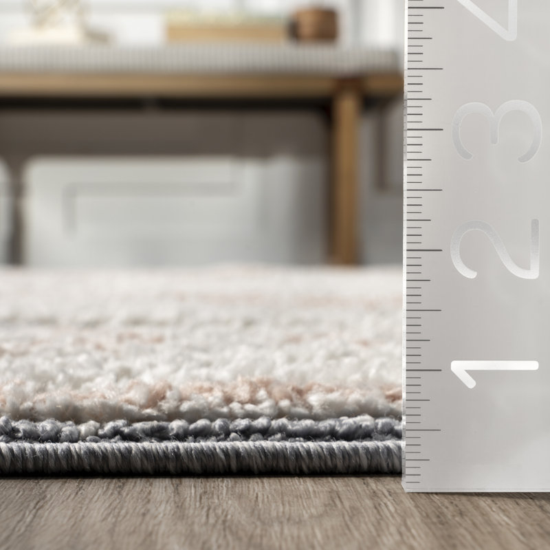 Acacia Raised Diamond Tasseled Area Rug, Rectangle 8'10" x 12'