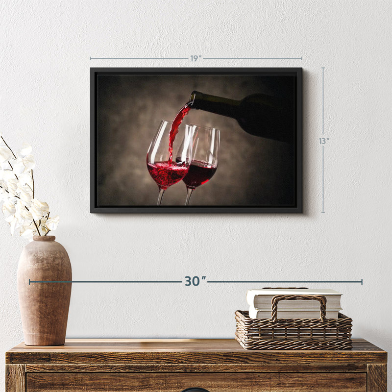 «Serving Red Wine Wall Art», H 13 po x l 19 po