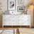 White Solid + Manufactured Wood Accent Cabinet