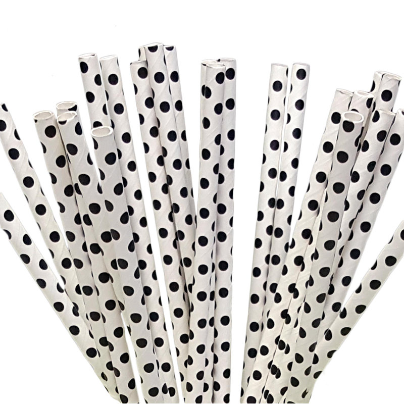 Paille de papier, Noir / Blanc