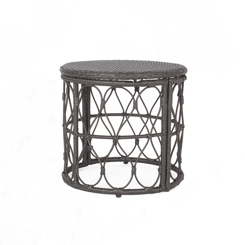 Outdoor Patio Side Table, Grey