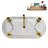 59" Streamline Clawfoot Tub,Tray,Drain, Clawfeet-101628977-102220277