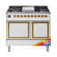 ILVE Nostalgie II Noblesse 40 inch Dual Fuel Range (Solid Door, RAL)-322800625-322800630