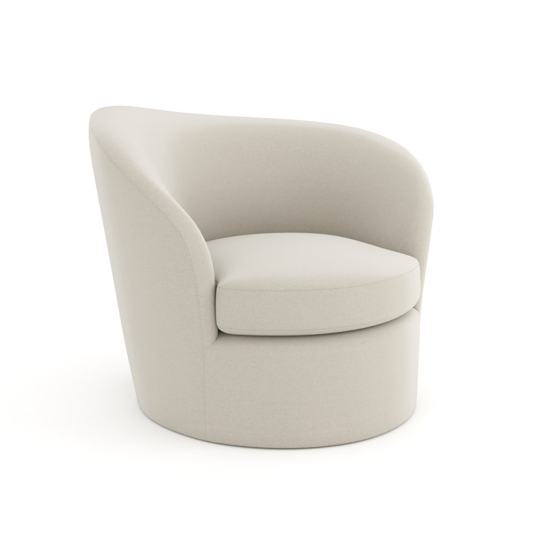 Quasi  Laf Swivel Chair, Beige