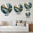Blue Gold Serene Cascade Wall Clock-93379632