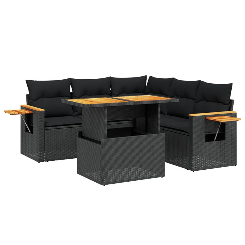 Ensemble de canapé de jardin Vidaxl - noir