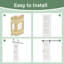  Double 84''H Frosted Glass Sliding Barn Door MDF Solid Wood Interior Closet Doors with Installation Hardware Kit-103026793-127251873
