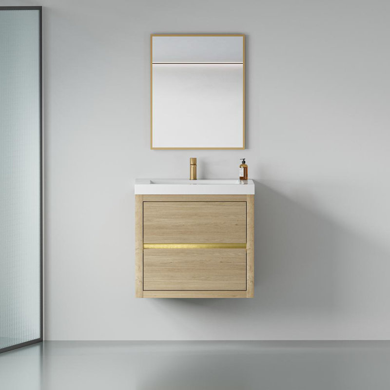 24" Wall-Mounted Bathroom Vanity