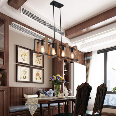 Havens 4 - Light Black/Brown Kitchen Island Pendant