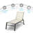Hiarni Outdoor Chaise Lounge with Wheels, Five Position Recliner, Steel Frame-813610526