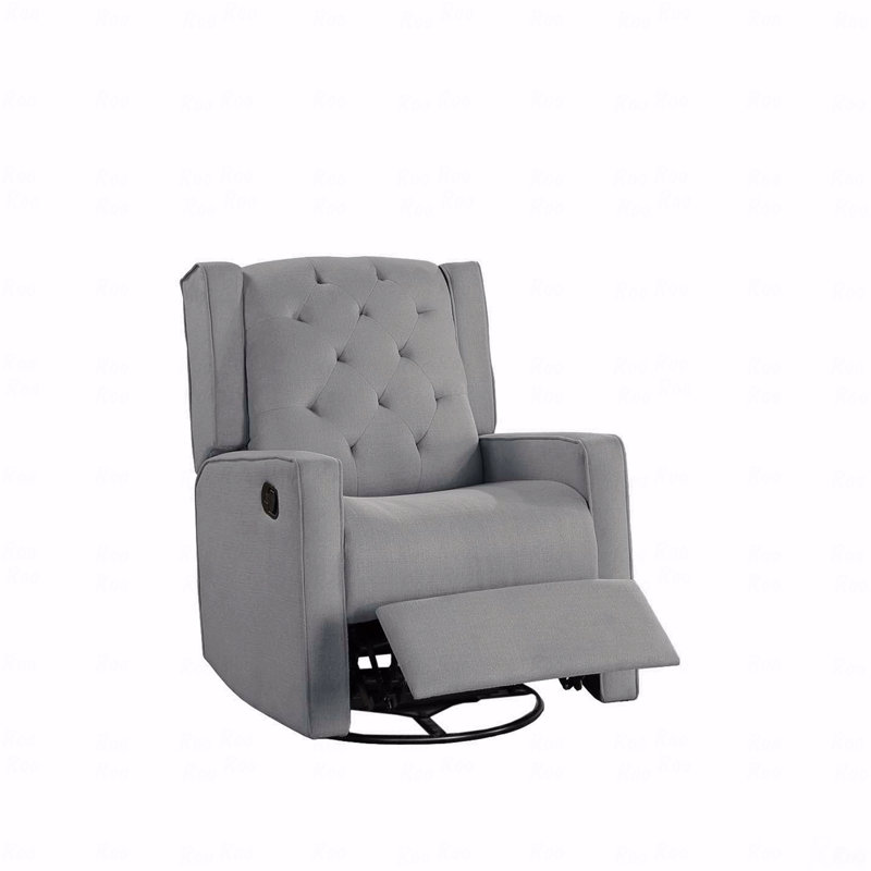 Fauteuil oscillant pivotant avec fonction inclinable, Gris