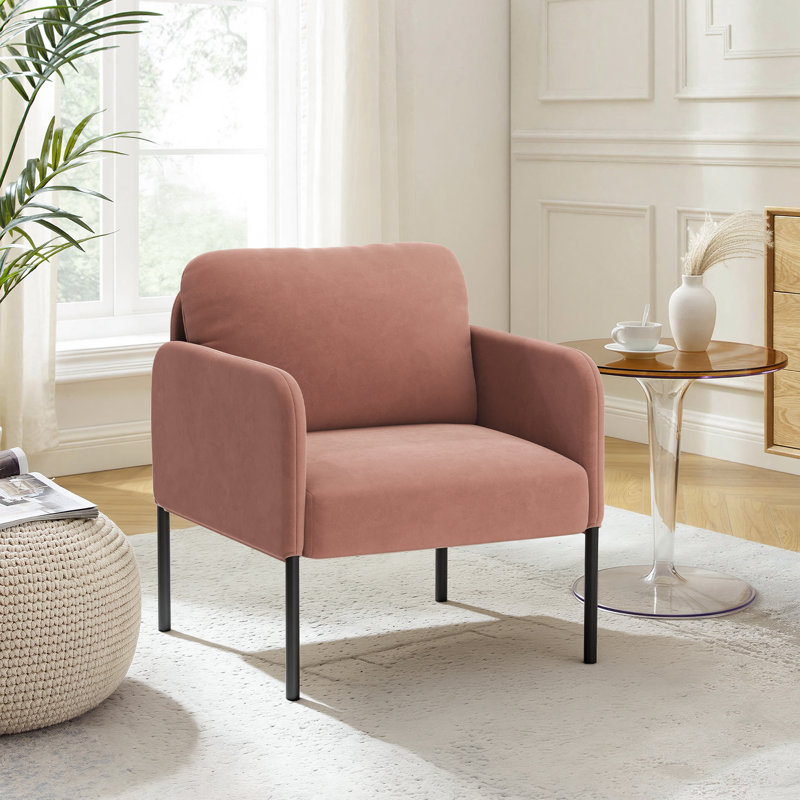 Velvet Armchair, Pink