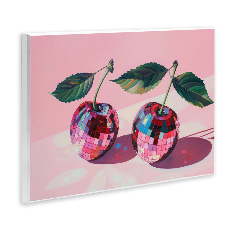 Plaque murale disco ball cherry pair, design par LSR Creative Studio, H 10 po x l 15 po