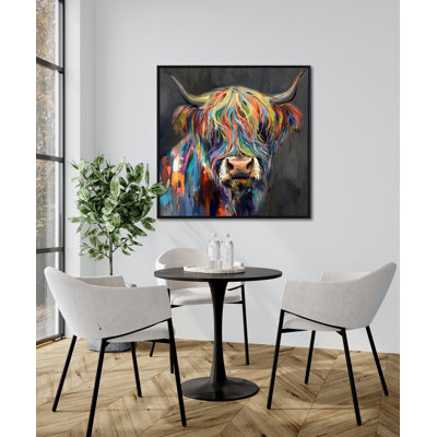 Rainbow Highland Canvas Wall Art