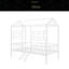 Structure de lit en métal pour lit simple avec support à lattes sans sommier-669595992
