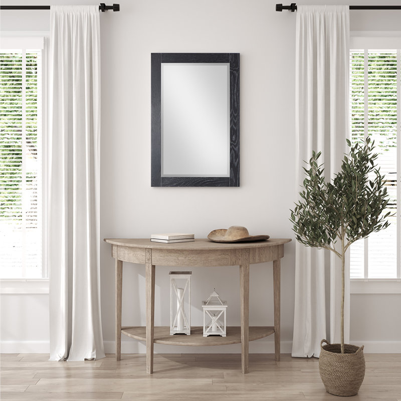 Miroir mural de salle de bain Ivy, 36 po x 24 po, Chêne noir